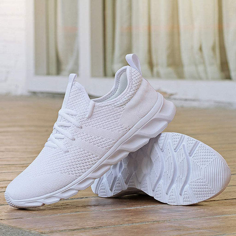 Women's Comfortable Breathable Knit Mesh Lace-Up Sneakers