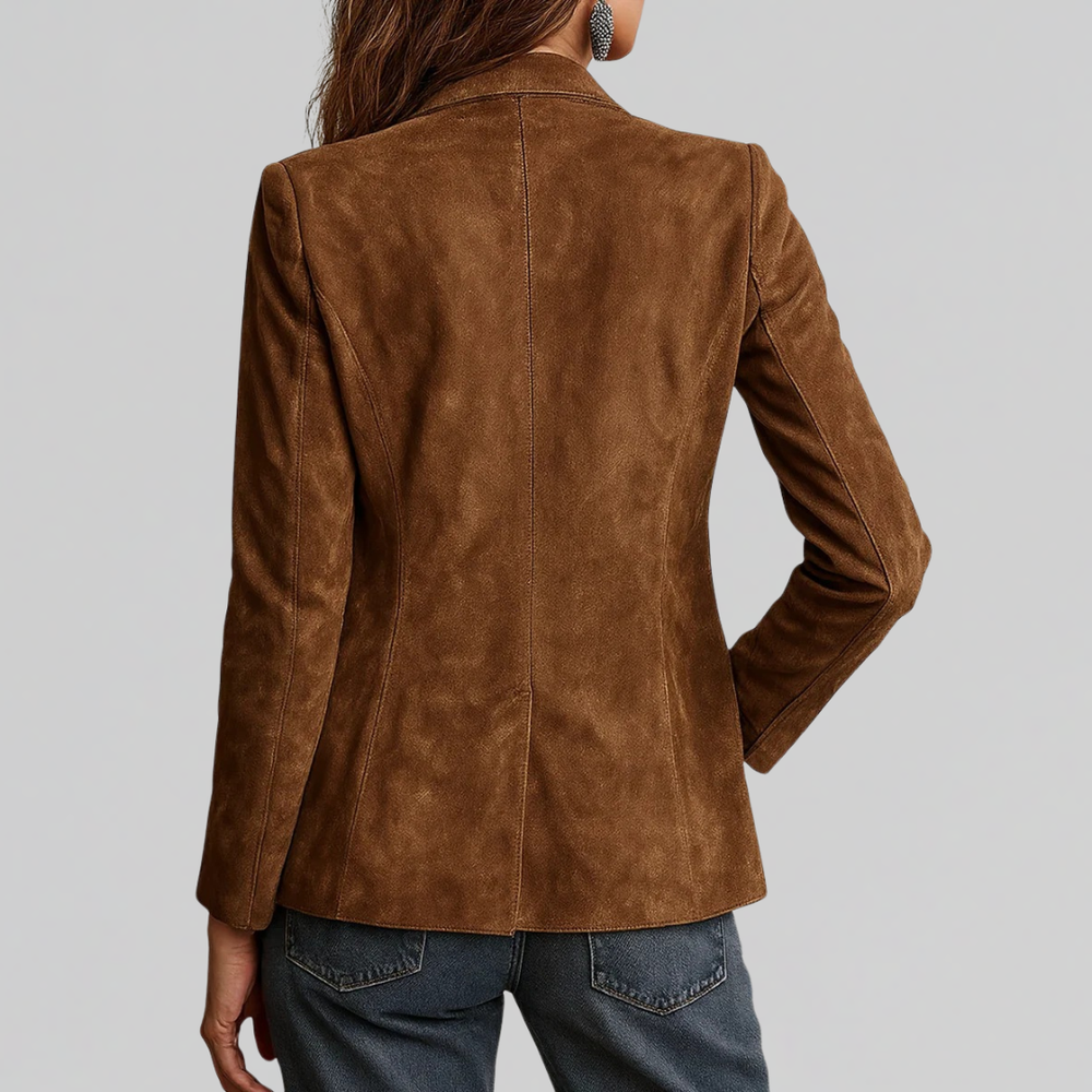 Women's Casual Suede Relaxed Fit Blazer