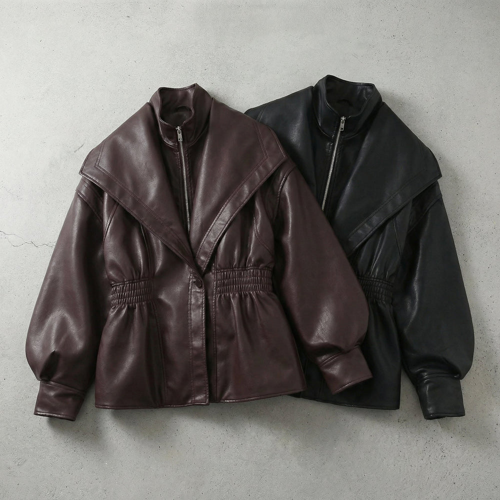 Women's Casual Funnel Neck Bomber Jacket