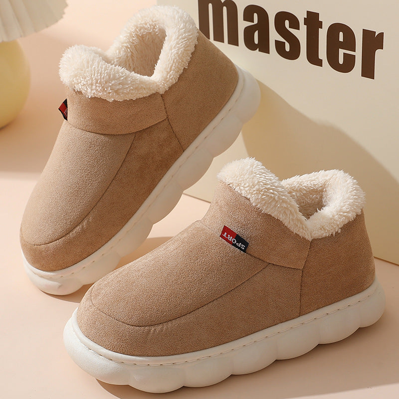 Women's Stylish Suede Fur-Lined Platform Ankle Boots