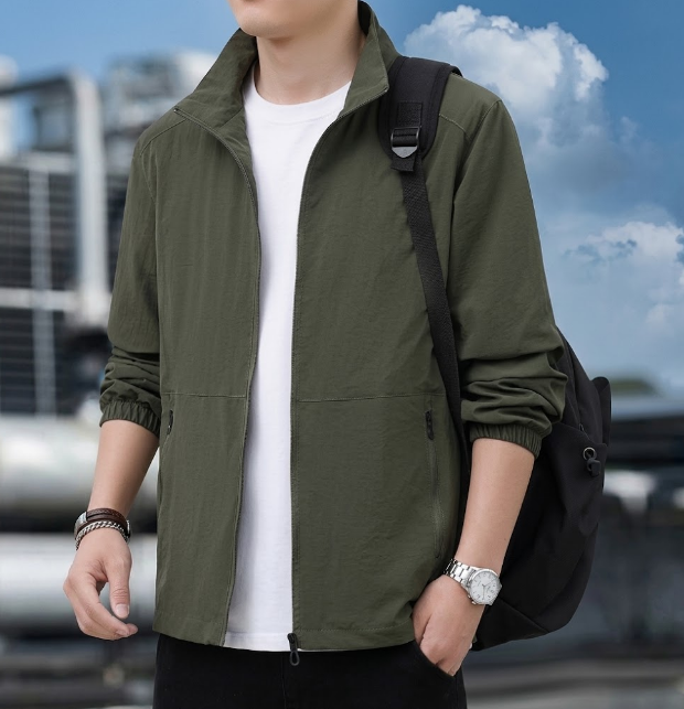Men's Casual Relaxed Fit Bomber Jacket
