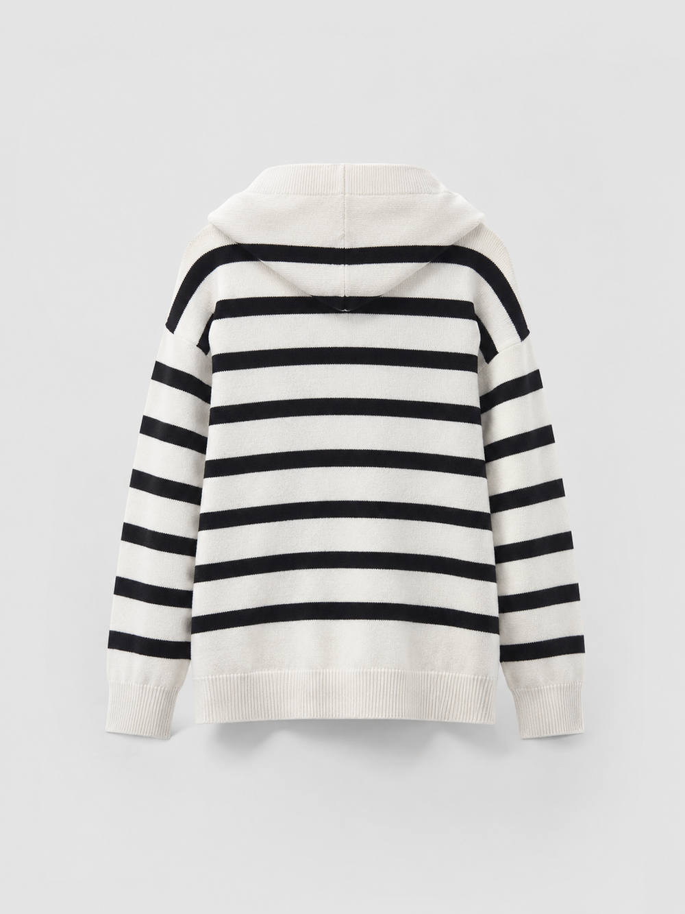 Women's Casual Striped Quarter Zip Knit Pullover