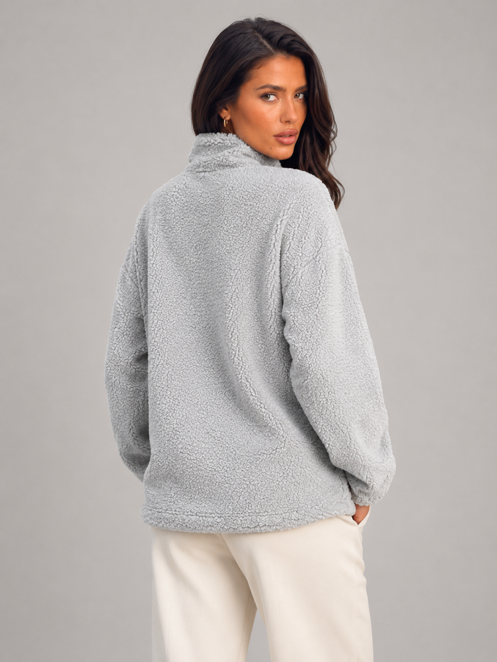 Women's Cozy Knit Fuzzy Turtleneck Sweater