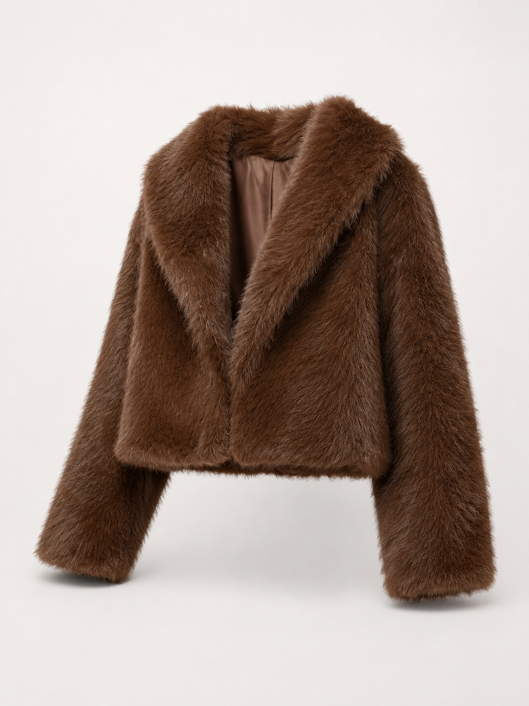 Women's Stylish Faux Fur Cropped Jacket