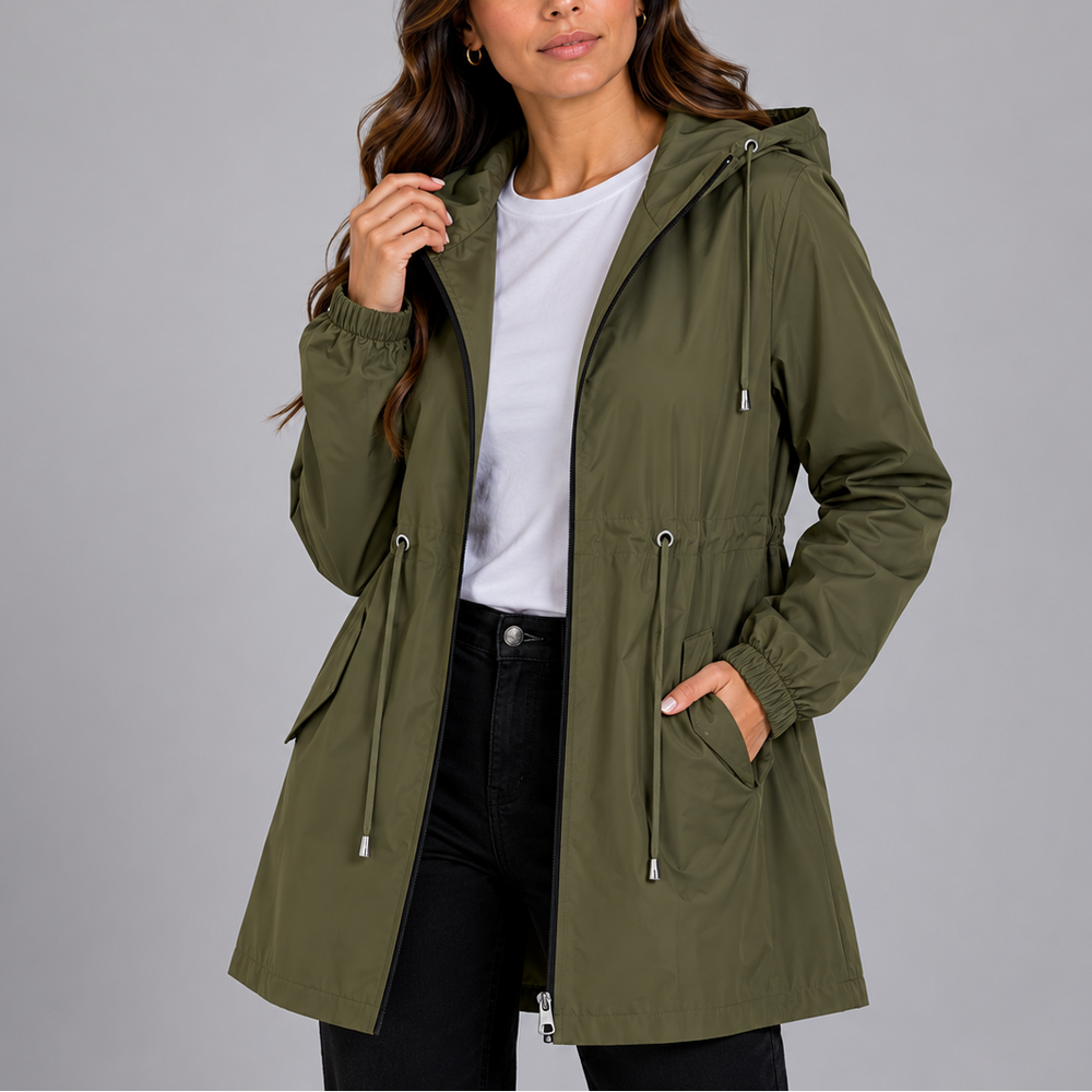 Women's Waterproof Hooded Raincoat