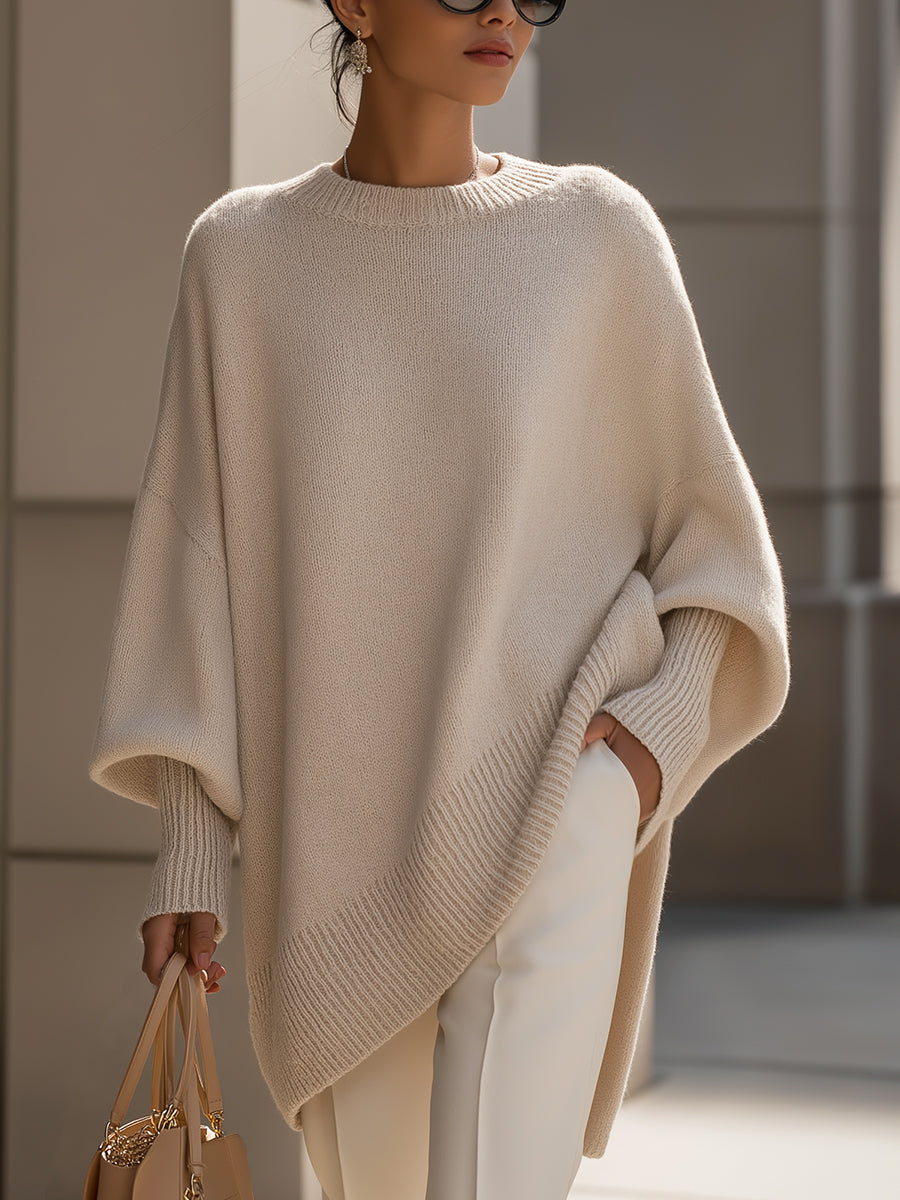 Women's Oversized Knit Crewneck Sweater