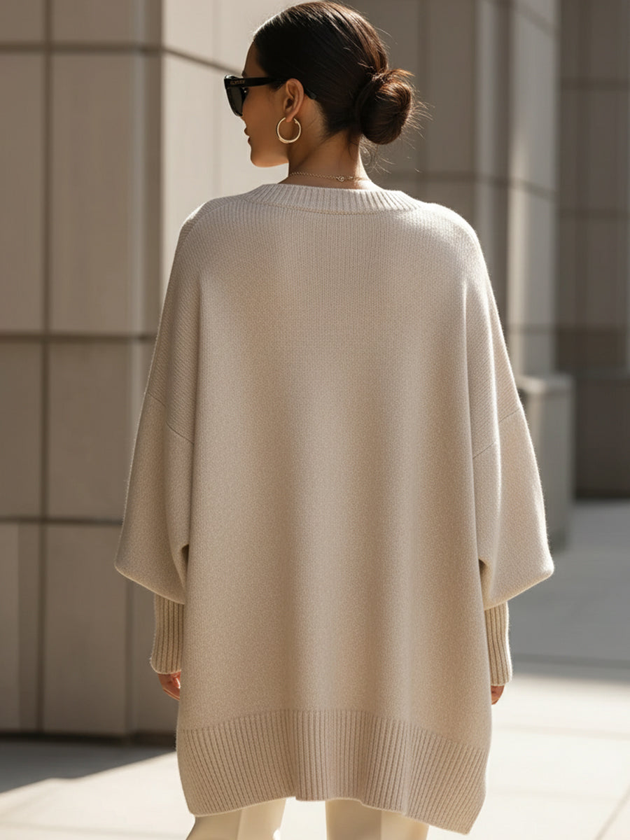 Women's Oversized Knit Crewneck Sweater