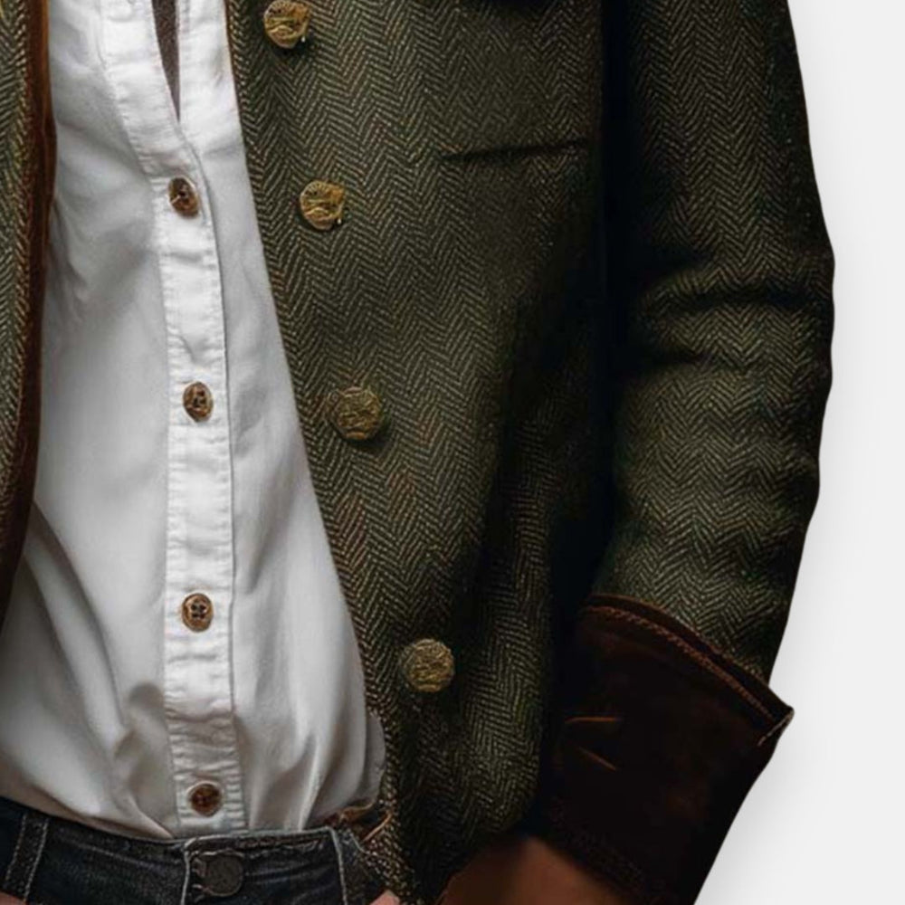 Women's Classic Tweed Double-Breasted Blazer