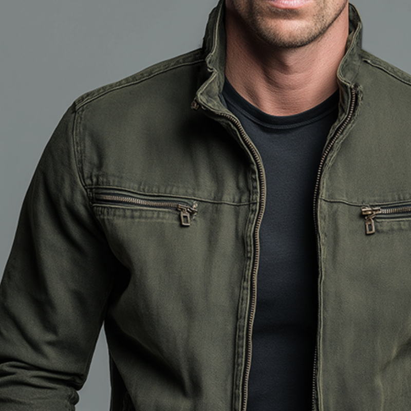 Men's Classic Stand Collar Bomber Jacket