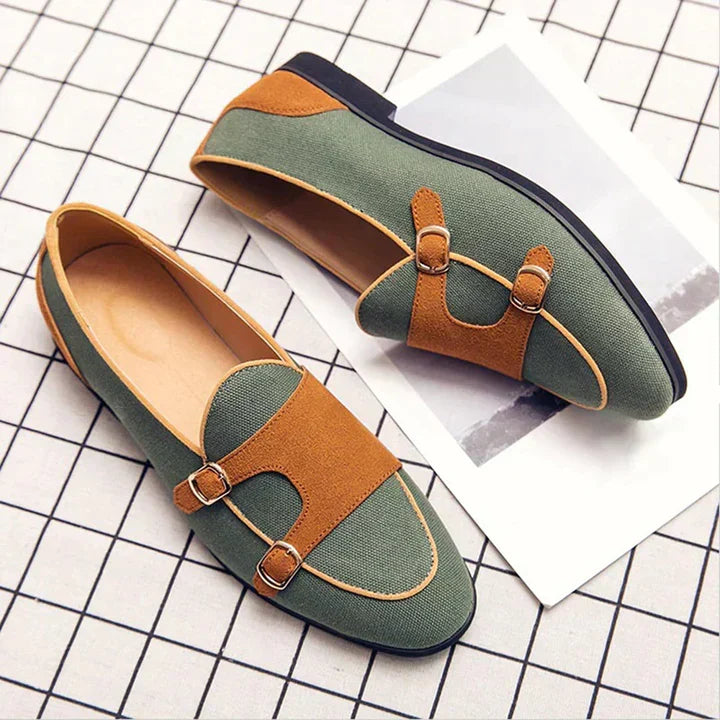 Men's Classic Leather Monk Strap Loafers