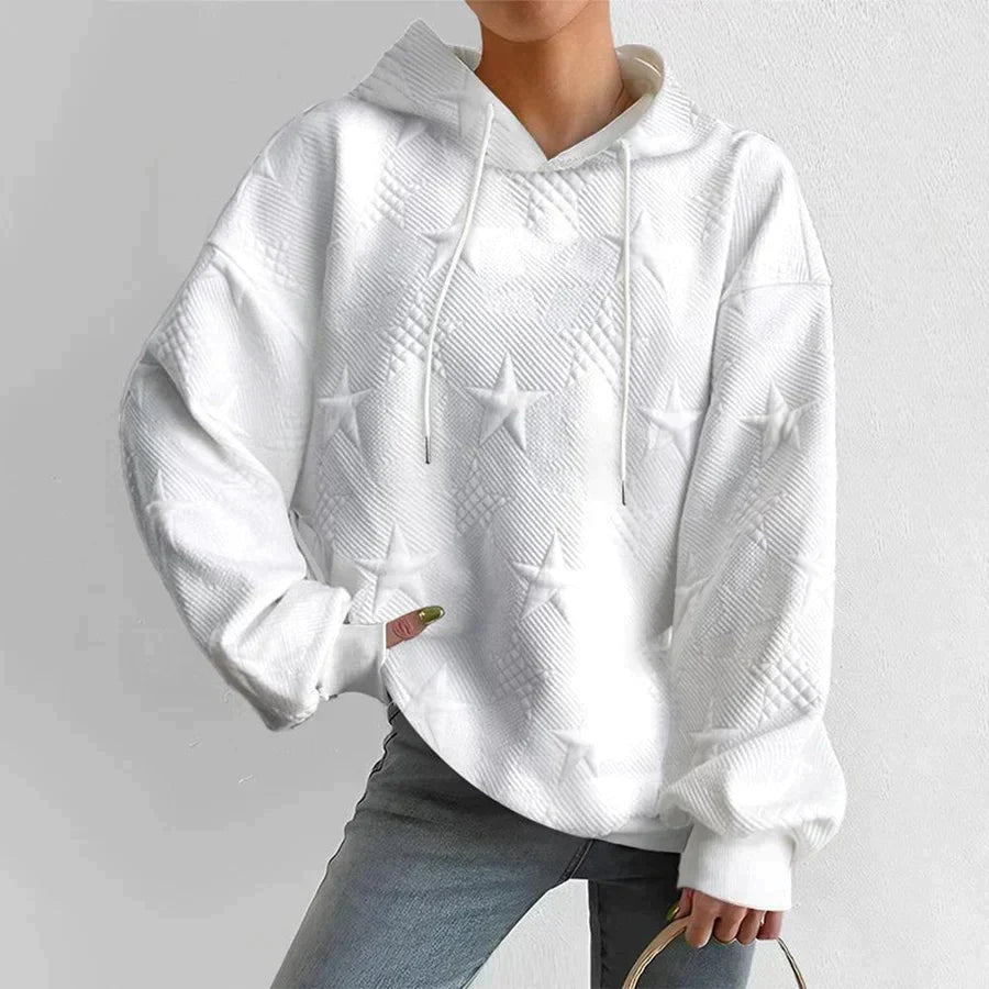 Women's Casual Cotton Blend Oversized Hoodie with Drawstring Hood
