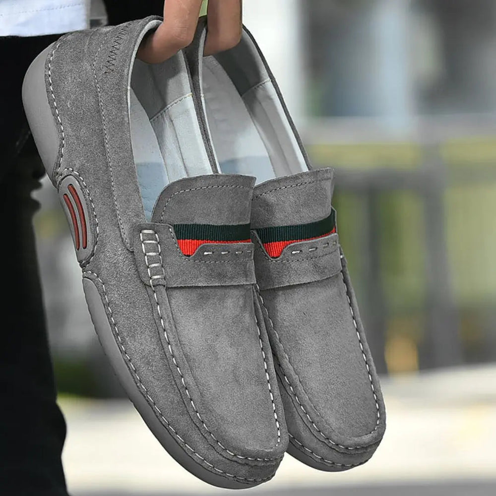 Men's Classic Suede Slip-On Penny Loafers