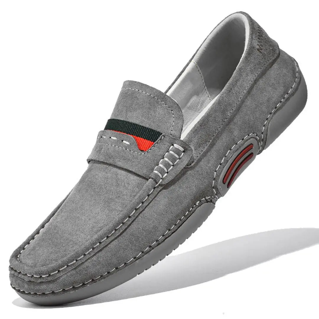 Men's Classic Suede Slip-On Penny Loafers