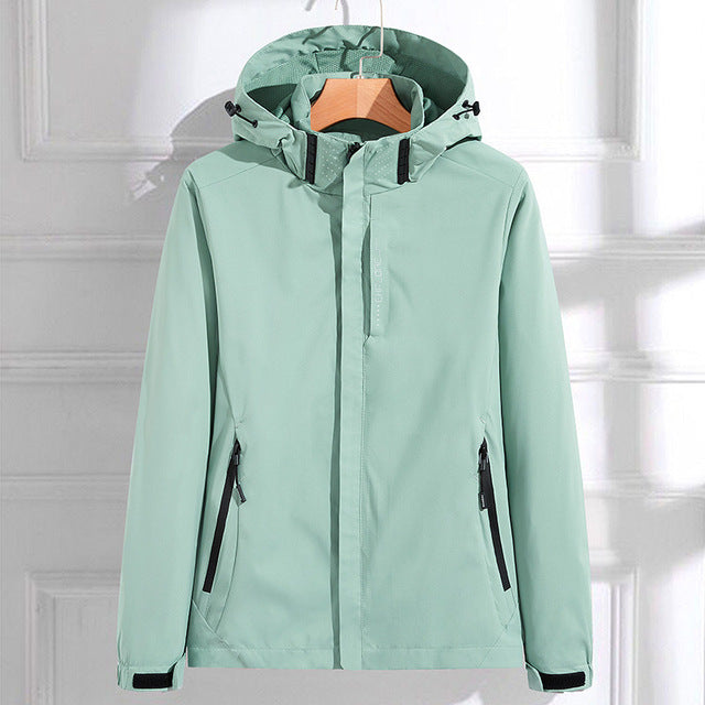 Women's Lightweight Waterproof Hooded Windbreaker