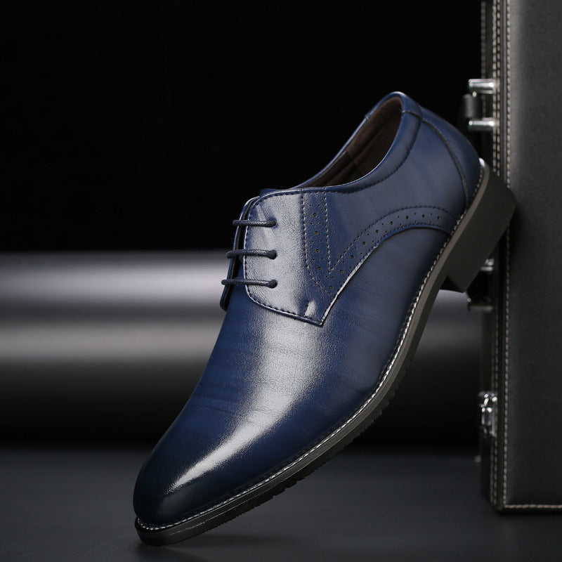 Men's Lightweight Leather Formal Derby Shoes