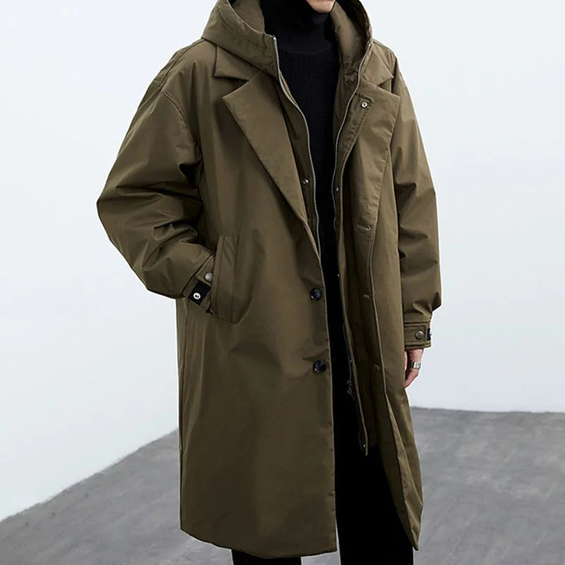 Men's Casual Layered Hooded Parka