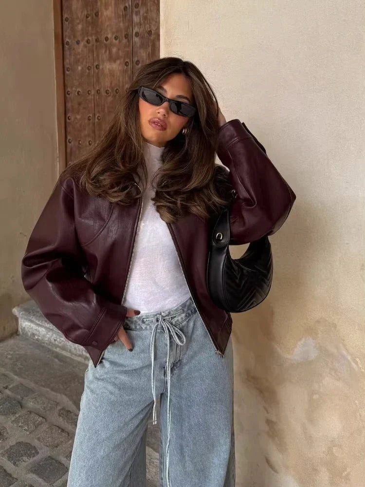 Women's Oversized Lightweight Bomber Jacket