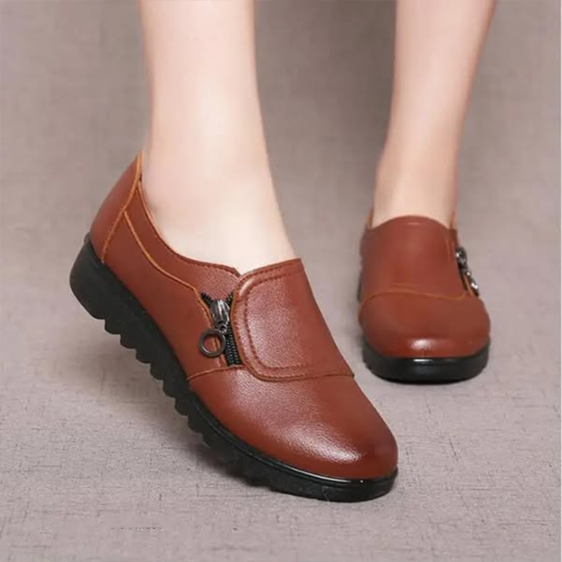 Women's Casual Leather Slip-On Orthopedic Loafers