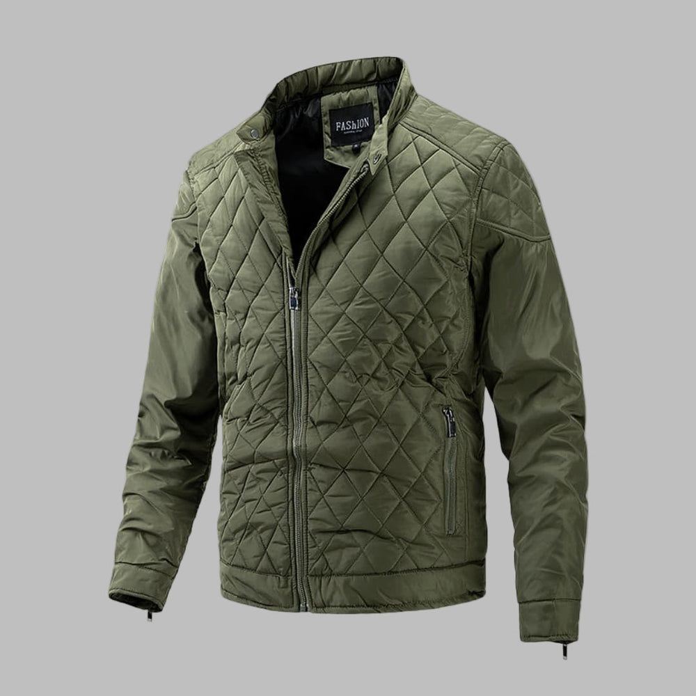 Men's Casual Lightweight Hooded Windbreaker Jacket with Stand Collar
