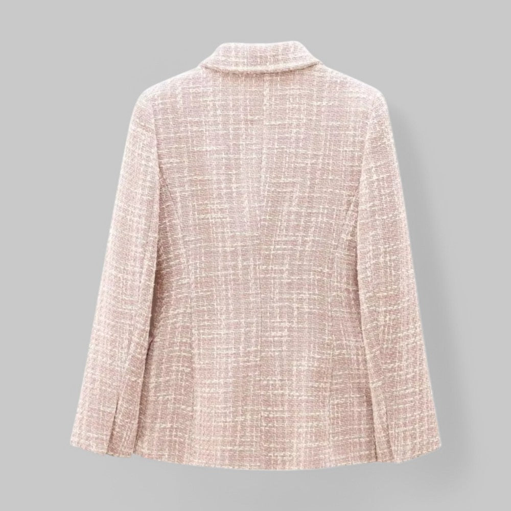 Women's Classic Tweed Double-Breasted Blazer
