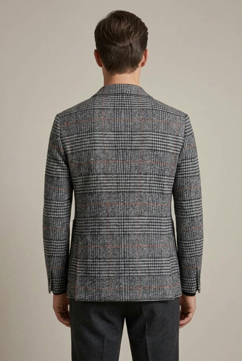 Men's Classic Checked Slim Fit Blazer