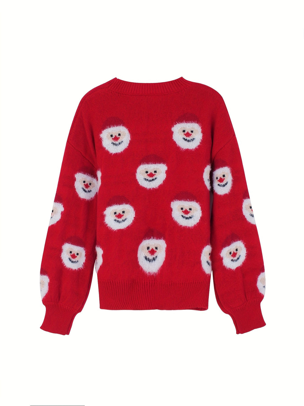 Women's Cozy Knit Oversized Crew Neck Christmas Sweater
