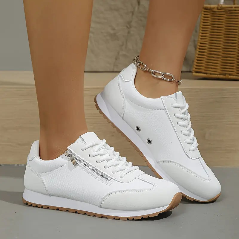 Women's Casual Orthopedic Leather Lace-Up Sneakers