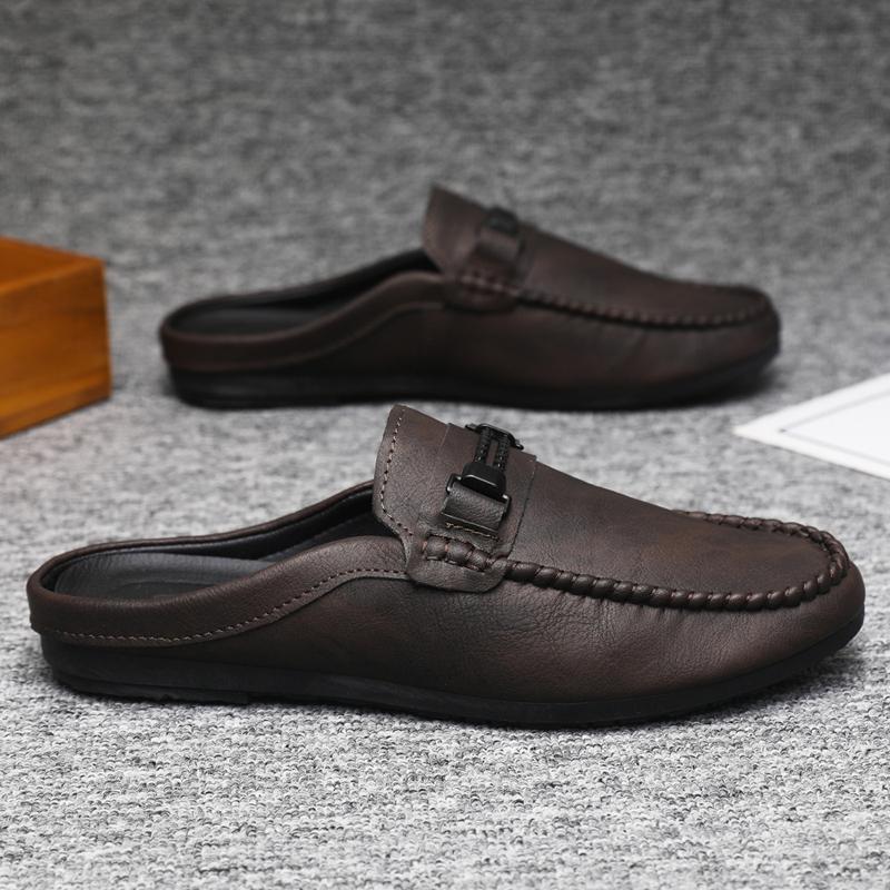 Men's Casual Leather Horsebit Slip-On Loafers