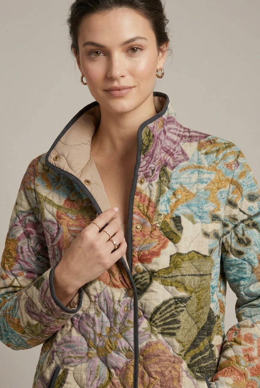 Women's Casual Quilted Puffer Jacket with Pockets