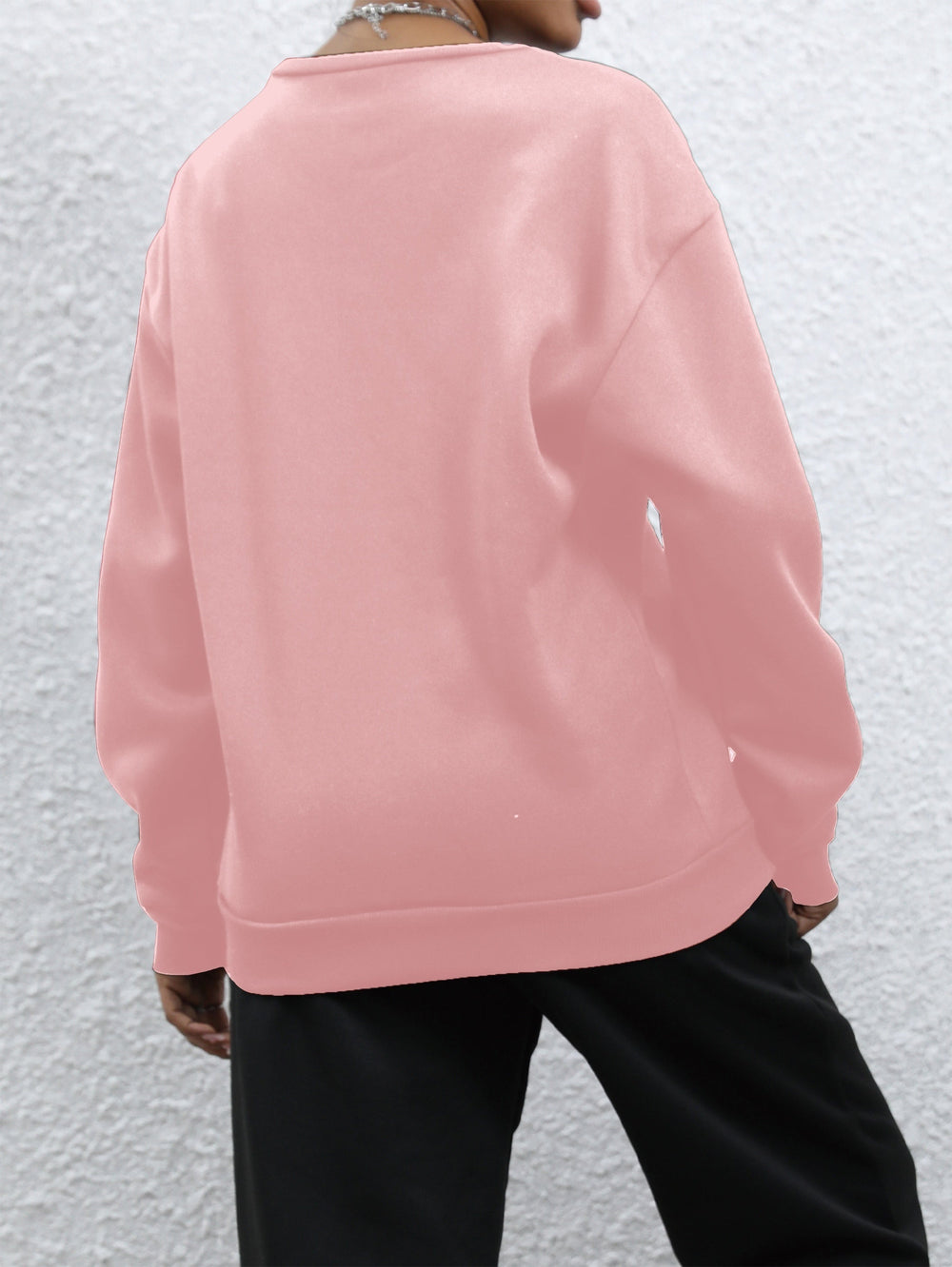 Women's Comfortable Oversized Cotton Crew Neck Sweater