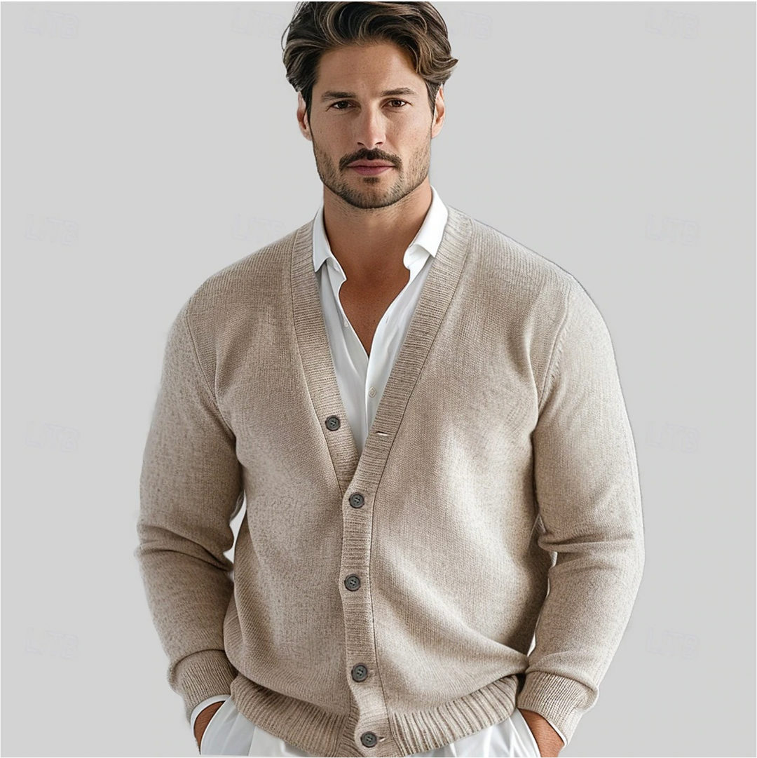 Men's Classic Knit V-Neck Cardigan