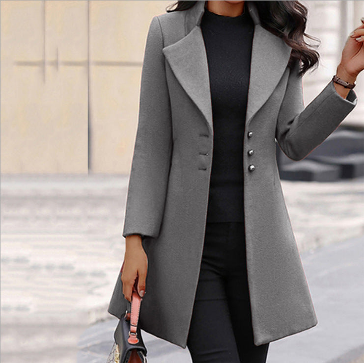 Women's Classic Wool Tailored Overcoat