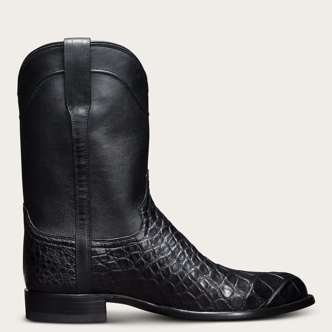 Men's Stylish Croc-Embossed Leather Western Boots