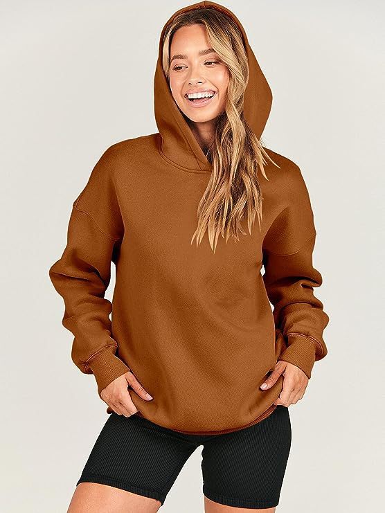 Women's Casual Cotton Blend Oversized Hoodie with Kangaroo Pocket