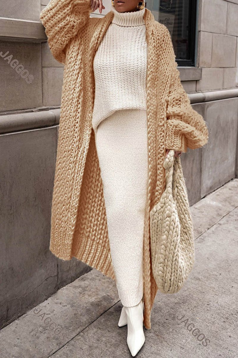 Women's Casual Chunky Knit Oversized Cardigan